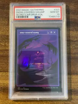 MTG✨Pixel SNOW-COVERED SWAMP (Full Art) FOIL✨SLD PSA 10 RARE Land Jubilee Art - Image 1