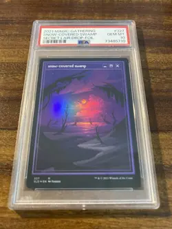 MTG✨Pixel SNOW-COVERED SWAMP (Full Art) FOIL✨SLD PSA 10 RARE Land Jubilee Art - Image 5