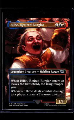 MTG Magic the Gathering LOTR Lord of the Rings Promo #403 Bilbo Retired Burglar - Image 1