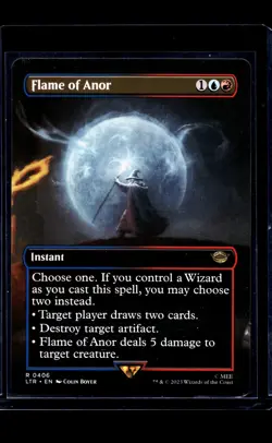 MTG Magic The Gathering LOTR Lord of the Rings Borderless #406 Flame of Anor - Image 1