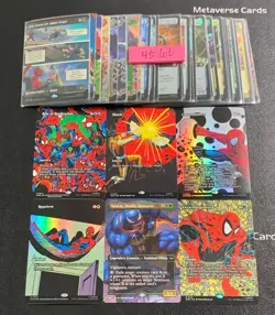 Lot 45 MTG Spider-Man Foil/Non Foil Arachnogenesis M 0031 Reprieve M0005 + - Image 1