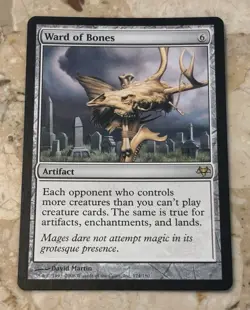 Magic The Gathering Ward of Bones #174 Rare - Image 1
