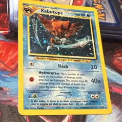 Kabutops 6/75 Holo Neo Discovery Pokemon Card Rare – Damaged / TopCrease Vintage - Image 1