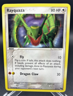 2004 Pokemon TCG Rayquaza 3/17 Rare Non-Holo POP Series 1 LP/NM Vintage - Image 1