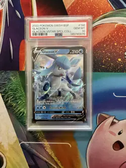 Pokemon Card Glaceon V SWSH196 - SWSH: Sword & Shield Promo Card PSA 10 Fire - Image 1
