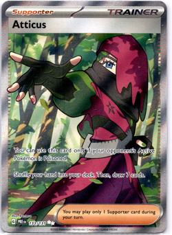 Pokemon TCG Atticus 133/131 Sv Prismatic Evolutions Trainer Holo Rare Near Mint - Image 1