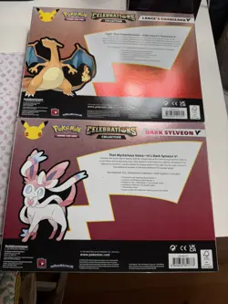 Pokemon Celebration Lance's Charizard V & Dark Sylveon V Collection Boxes Sealed - Image 2