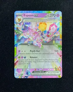 2025 Pokemon TCG English Prismatic Evolutions PRE EN 034/131 EN Espeon ex NO91 - Image 1