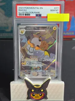 2023 POKEMON PAL EN-PALDEA EVOLVED ILLUSTRATION RARE #211 RAICHU PSA 10 - Image 1
