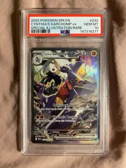 2025 POKEMON DRI EN-DESTINED RIVALS #232 CYNTHIA'S GARCHOMP EX PSA 10 - Image 1