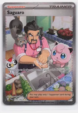 SAGUARO 270/193 SPECIAL ILLUSTRATION RARE PALDEA EVOLVED POKEMON LIGHTLY PLAYED - Image 2