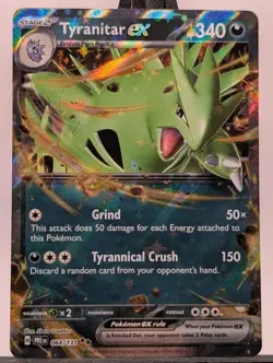 Tyranitar Ex 64/131 Pokemon TCG S&V Prismatic Evolutions Double Rare Holo NM - Image 1