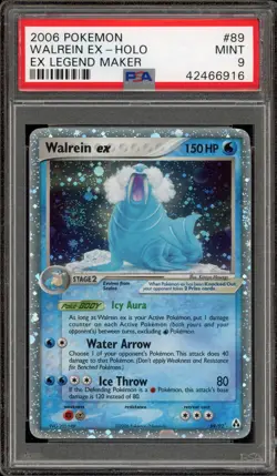 Pokemon Walrein ex EX Legend Maker Holo Ultra Rare #89 PSA 9 Mint - Image 1
