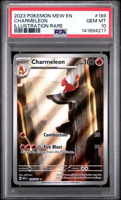 Pokemon Charmeleon 151 MEW EN Illustration Rare #169 PSA 10 Gem Mint - Image 1