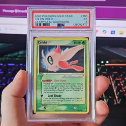 Pokemon EX Crystal Guardians Celebi Gold Star Holo 100/100 PSA 5 2006 - Image 1
