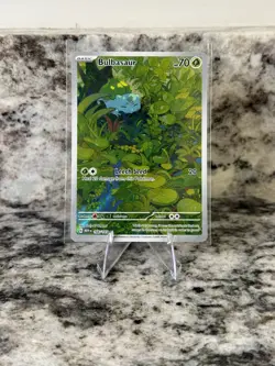 Pokemon TCG Bulbasaur 166/165 Scarlet & Violet 151 Illustration Rare Near Mint - Image 1
