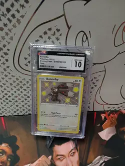 Bunnelby Pokemon (2021) Shining Fates SV097/SV122 Holo CGC Gem Mint 10 - Image 1