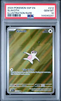2024 POKEMON SURGING SPARKS IR #212 SLAKOTH PSA 10 - READ DESCRIPTION - Image 1