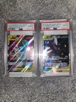 2019 Pokemon Gardevoir & Sylveon GX, Umbreon & Darkrai GX PSA 10 Lot Sun & Moon - Image 1