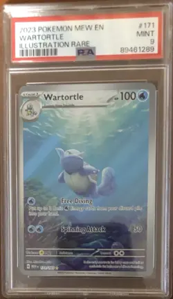 Wartortle 171/165 Pokemon Scarlet & Violet 151 IR Holo PSA 9 - Image 1