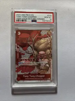 PSA 10 Tony Tony Chopper Winner One Piece Tournament Pack Oct - Dec Winner 2024 - Image 1
