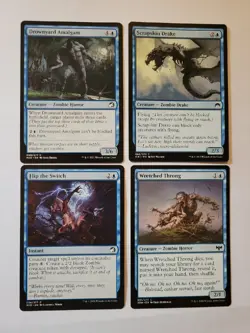 7 Card Blue Zombie Lot MtG - Image 1