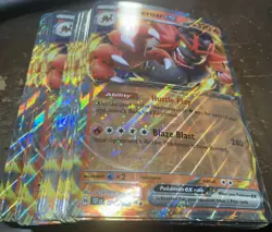 LOT OF (90) Pokemon Incineroar EX 034/162 Oversize Jumbo Official Card Near Mint - Image 1