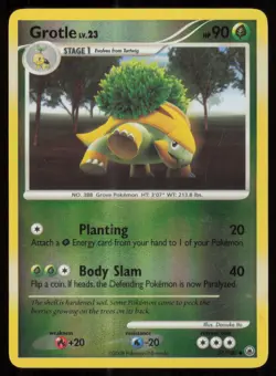 Grotle 37/100 Majestic Dawn Reverse Holo Vintage Pokemon Card - Image 1