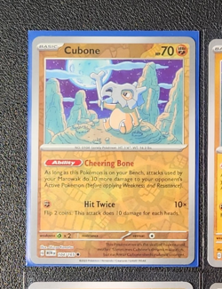reverse holo Cubone 104/165 Pokemon card SV 151 common NM - Image 1