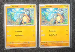 2x Cubone 076/159 Pokemon card SV Journey Together common NM - Image 1