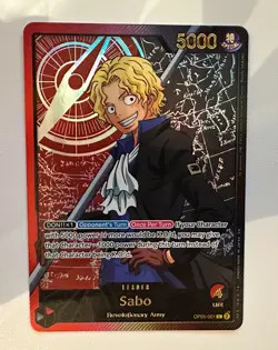 One Piece Card Game Sabo OP05-001 EB02 SPR Anime 25th Collection English - Image 1