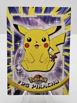 PIKACHU #25 - Blue Logo TV Animation Edition SERIES 1 - TOPPS POKEMON CARD MP - Image 1