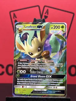 Pokemon Card Leafeon GX 13/156 Ultra Prism Half Art Rare - NM - Image 3