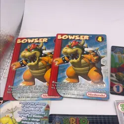Nintendo Super Mario Bros VTG Y2K Trading Card Lot: Hologram Yoshi Bowser Peach - Image 2