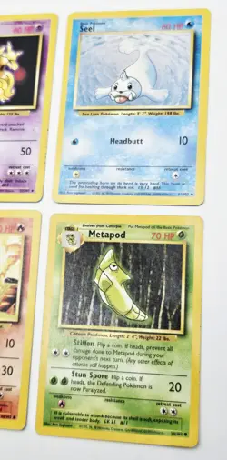 Vintage Pokemon Lot Of 6 Cards WOTC Base Set Charmander Seel Kadabra MP-DMG - Image 2