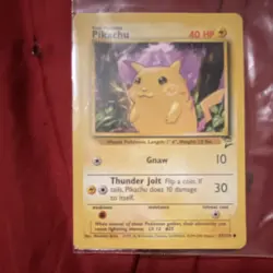 Pokemon Pikachu Base Set 58/102 40 HP Common Card 1999 English Regular - Image 1