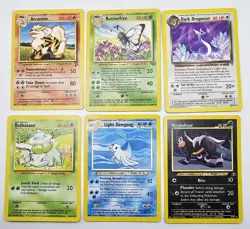 Pokemon Card ALL Vintage WOTC VTG 6 Cards Legendary Base Neo Mixed Lot MP/DMG - Image 1