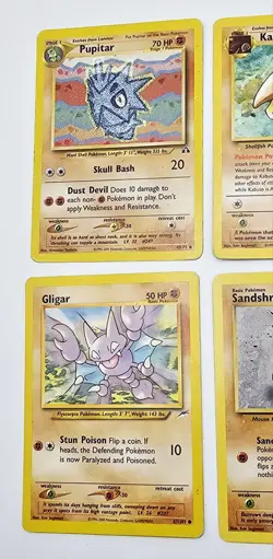 Vintage Pokemon Lot Of 6 Cards WOTC Fighting Type Neo Fossil Rockets Base MP-DMG - Image 4