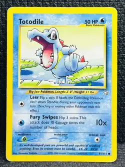 Totodile 81/111 Neo Genesis Set Unlimited Pokemon Card MP - Image 1