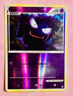 Gastly | 63/102 | HGSS Triumphant | 2010 Vintage Pokemon Card | Reverse Holo LP - Image 1