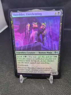 Shredder, Unrelenting TMT 0074 Foil MTG Ninja Turtles NM/M - Image 1