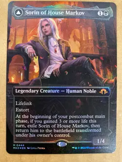 MTG 1x FOIL BORDERLESS Sorin of House Markov # 444 Modern Horizons 3 Magic x1 NM - Image 1