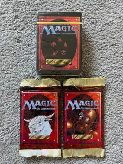 Magic the Gathering 4th Edition German Starter Deck and 2 Booster Packs MTG - Image 1