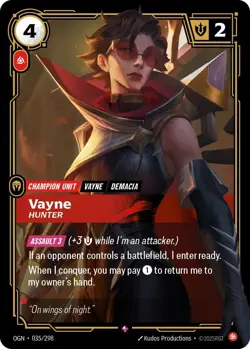 Vayne - Hunter [OGN - 035/298] - LP [Foil] TCG Riftbound - Image 1