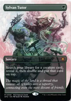 Sylvan Tutor BORDERLESS Special Guests Magic MTG NM - Image 1
