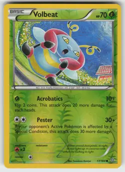 Volbeat Reverse Holo Common XY - Primal Clash 17/160 Pokemon - Image 1