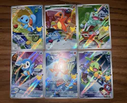 Pokemon First Partner Illustration Promo 6 Card Lot Squirtle Charmander MINT - Image 1