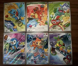 Pokemon First Partner Illustration Promo 6 Card Lot Squirtle Charmander MINT - Image 2