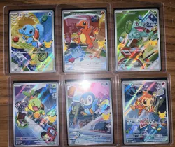 Pokemon First Partner Illustration Promo 6 Card Lot Squirtle Charmander MINT - Image 5