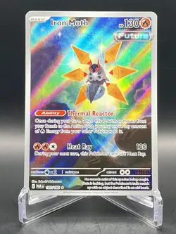 Iron Moth 187/182 Paradox Rift Illustration Rare Full Art Holo Pokemon TCG NM/M - Image 1